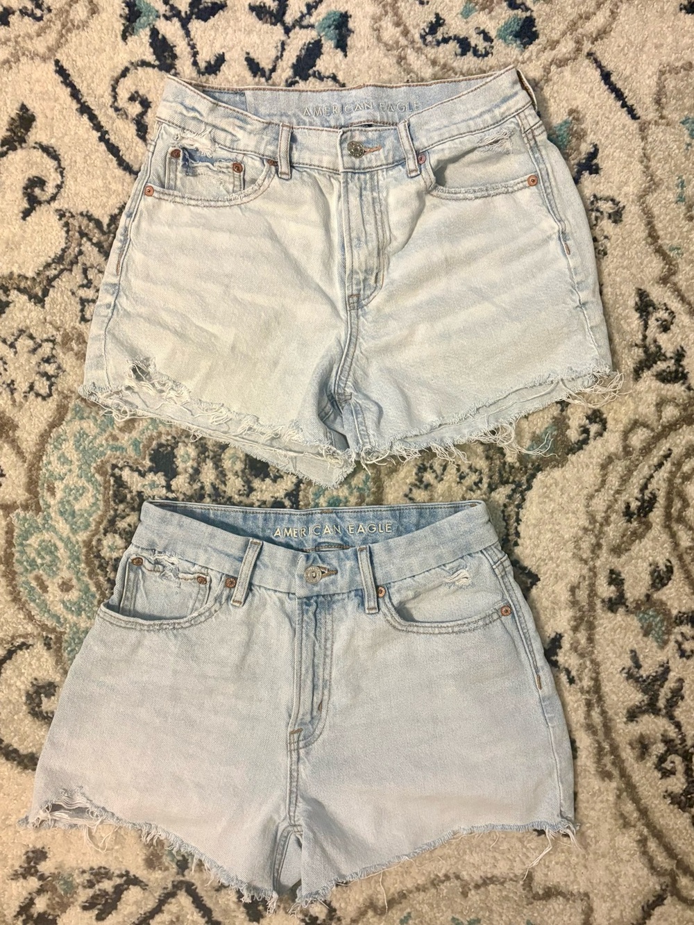 American Eagle Outfitters Light Wash Denim Cutoff Shorts - Light Blue
